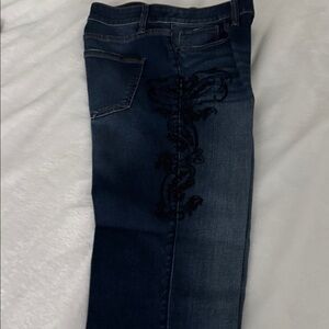 White House Black Market Dark Blue Straight Leg Jeans